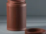 Threaded Screw-Top Container – Ribbed Minimal Storage-0