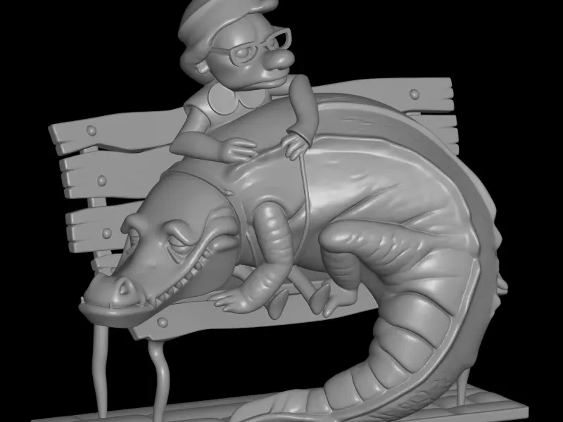 grandmother and crocodile