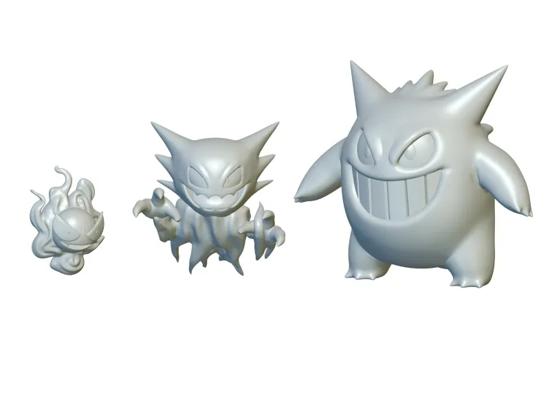 Pokemon Gastly & Haunter & Gengar (#92 & #93 & #94) STL