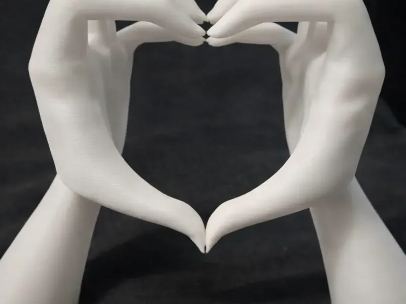 Female Hands Making A Heart – Love Gesture Sculpture Decor