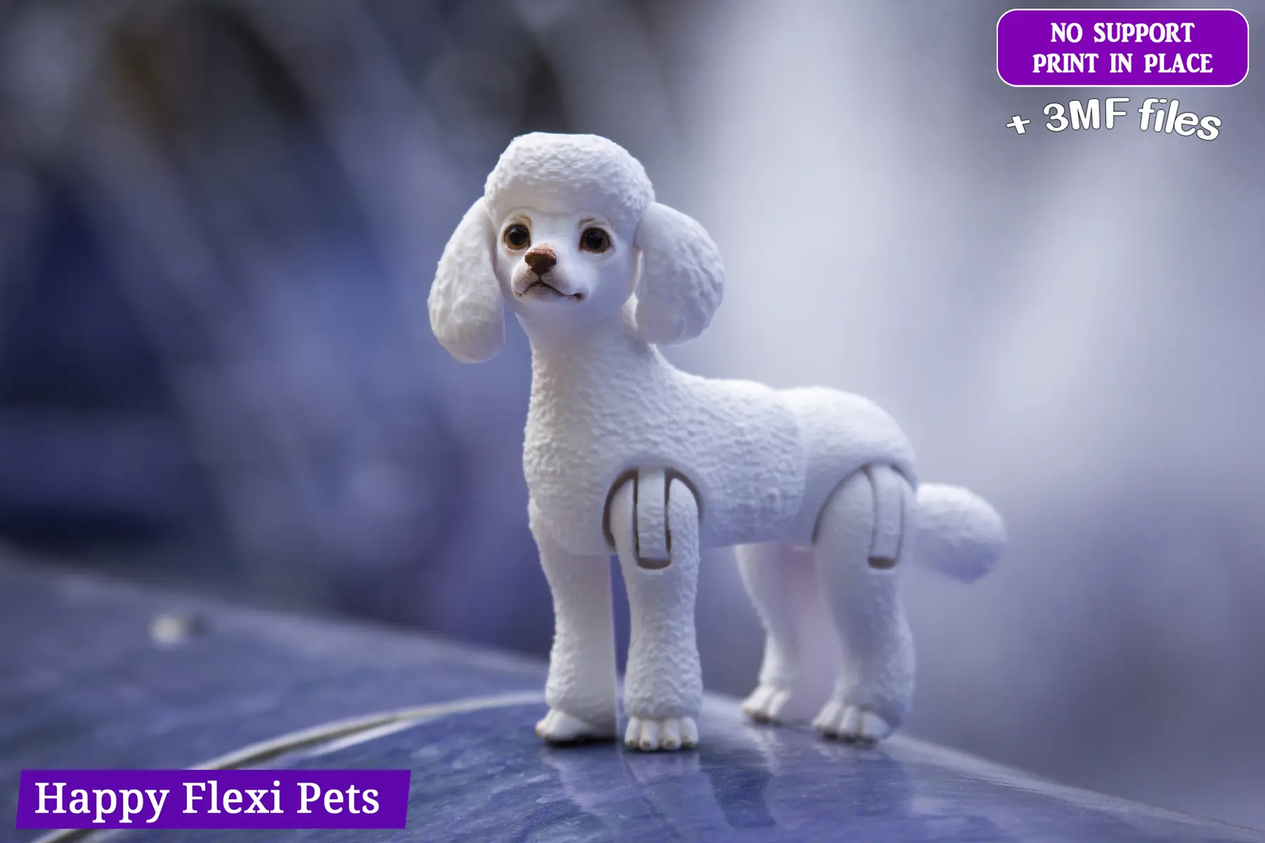 Poodle dog the articulated flexi toy by Happy Flexi pets