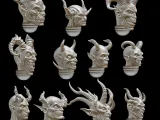 Infernal Faces Bundle – 3D Printable Demon Heads-2