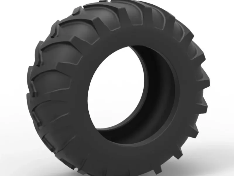 Tire of Vintage Pulling tractor Version 1 Scale 1:25