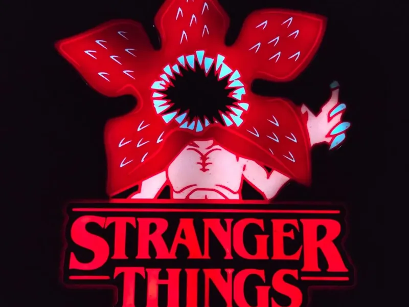 Enseigne lumineux Strangers things Demogorgon