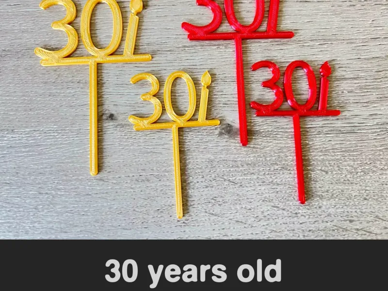 30 years old cake decorations