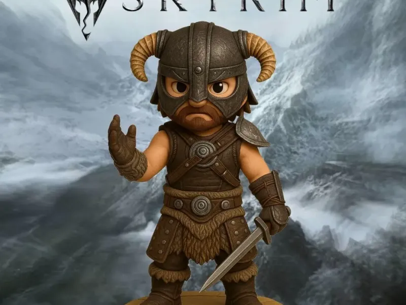 Parchemin des Anciens Dragonborn v Skyrim Chibi