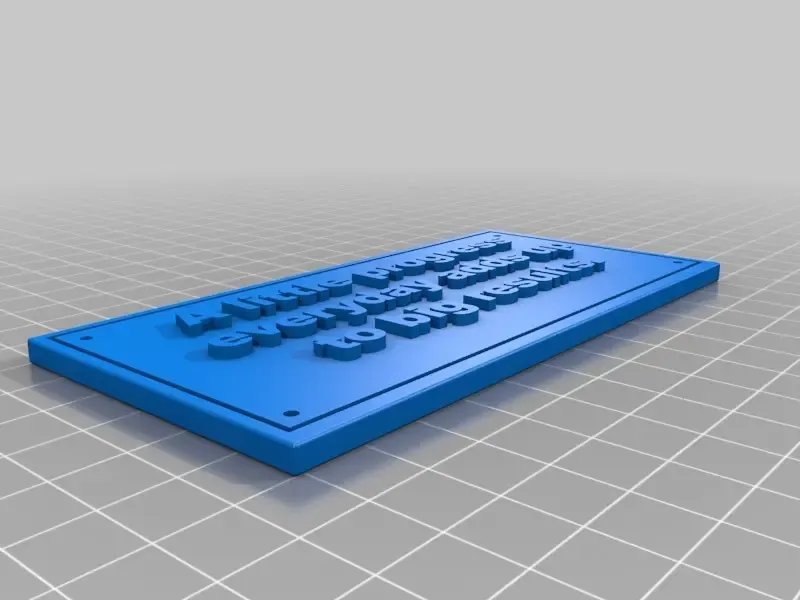 Progress Plaque
