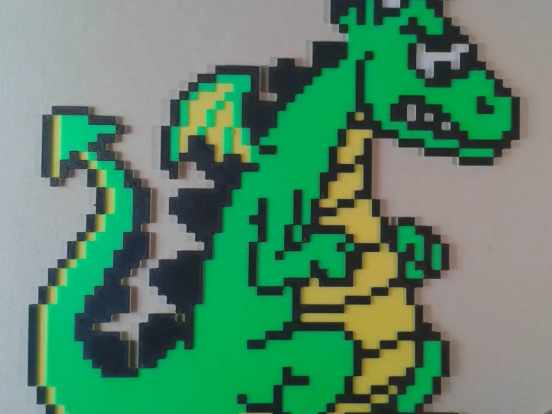 Pixel Art - De Smurfen - Draakbaas 02 - 4 kleuren