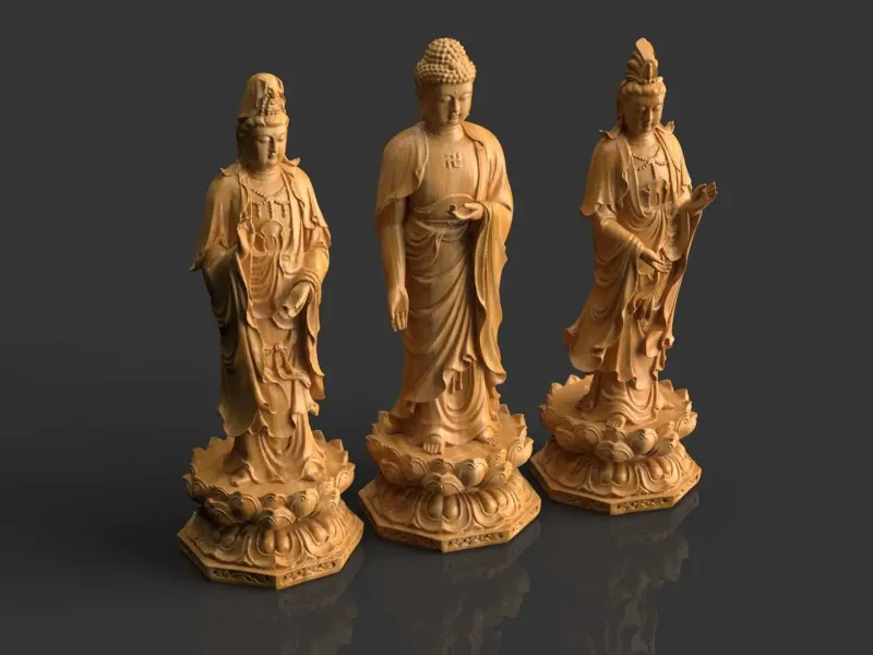 Statuettes of Buddha Bodhisattva