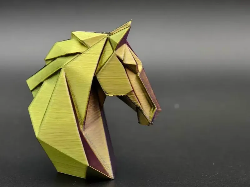 Escultura artística de cabeza de caballo