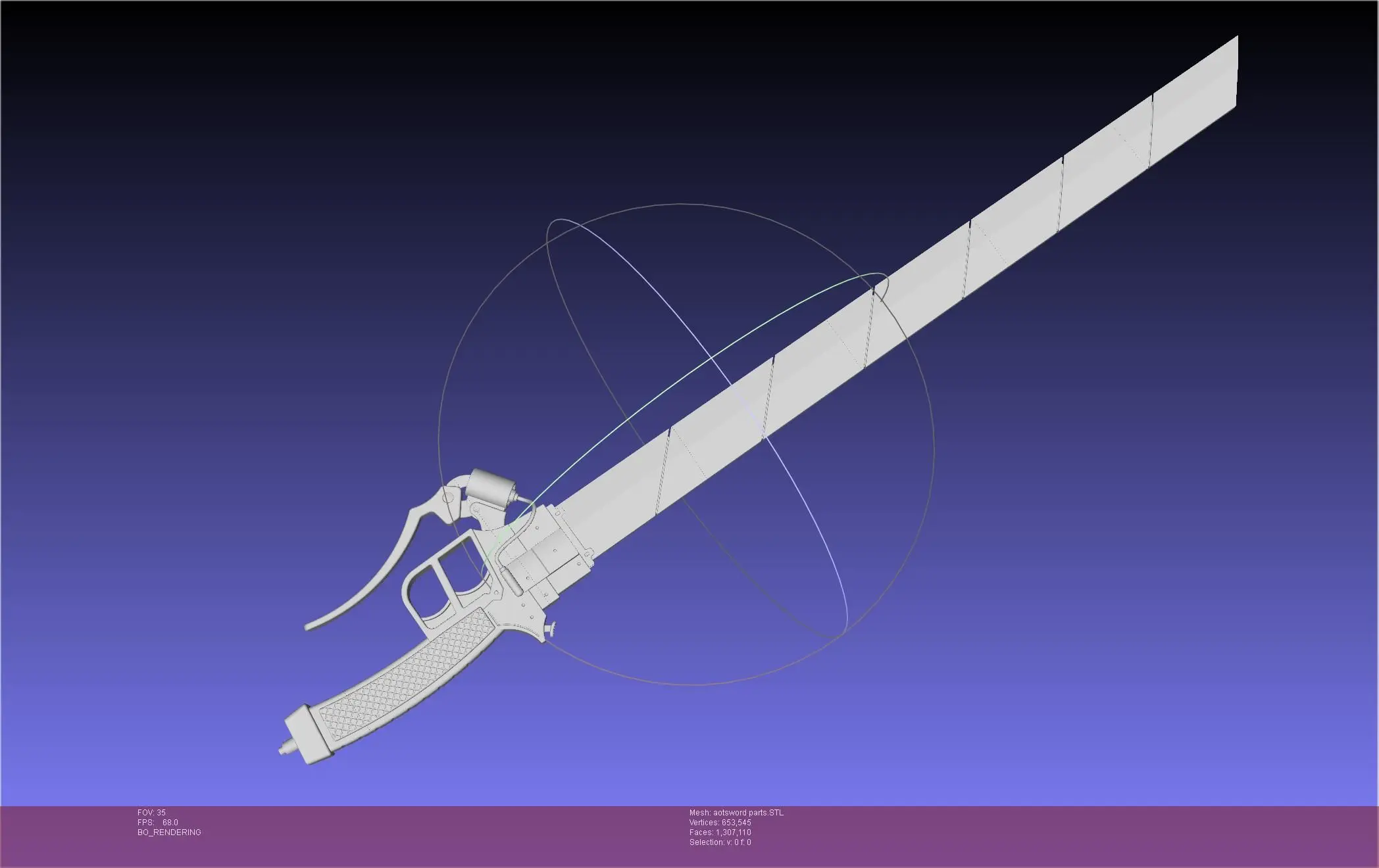 Attack On Titan Sword Printable Assembly