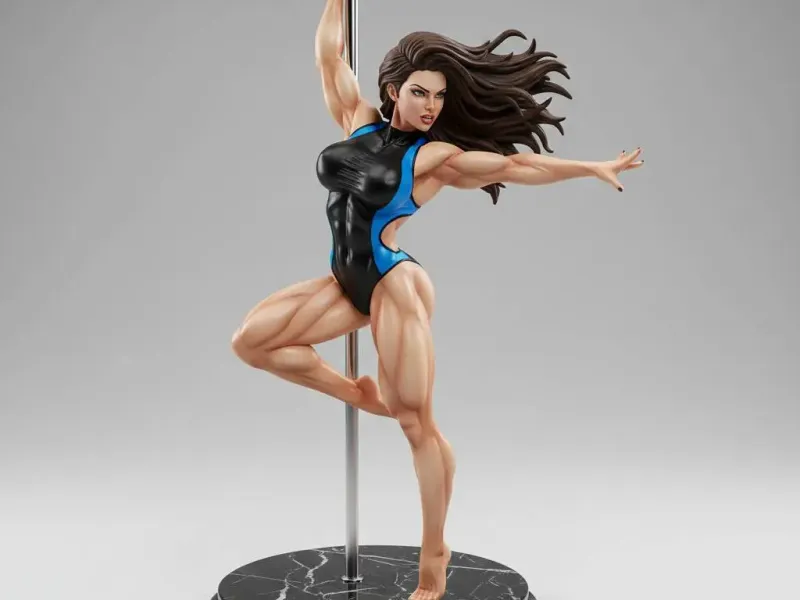Titan Grace – Athletic Pole Dancer Figurine
