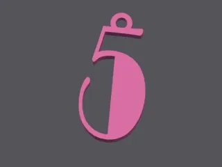 NUMBER KEYCHAIN - 5