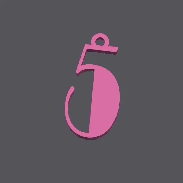 NUMBER KEYCHAIN - 5