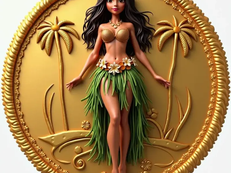 Coin 46 Hula Girl