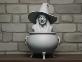 witch thrown into the cauldron