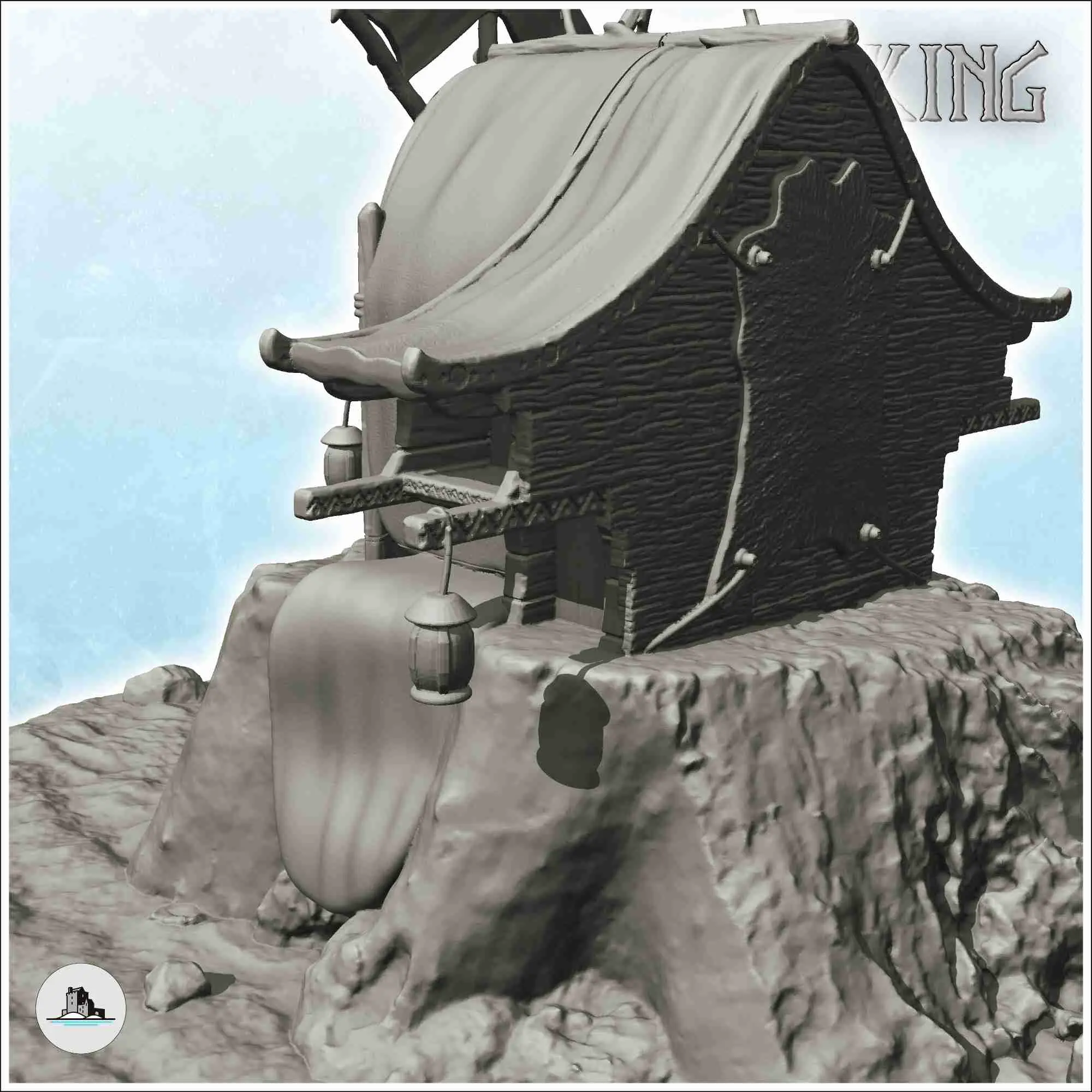 Viking mystic rites altar on rock (8) - scenery medieval min | 3D ...