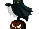 Anime Ghost on pumpkin-1