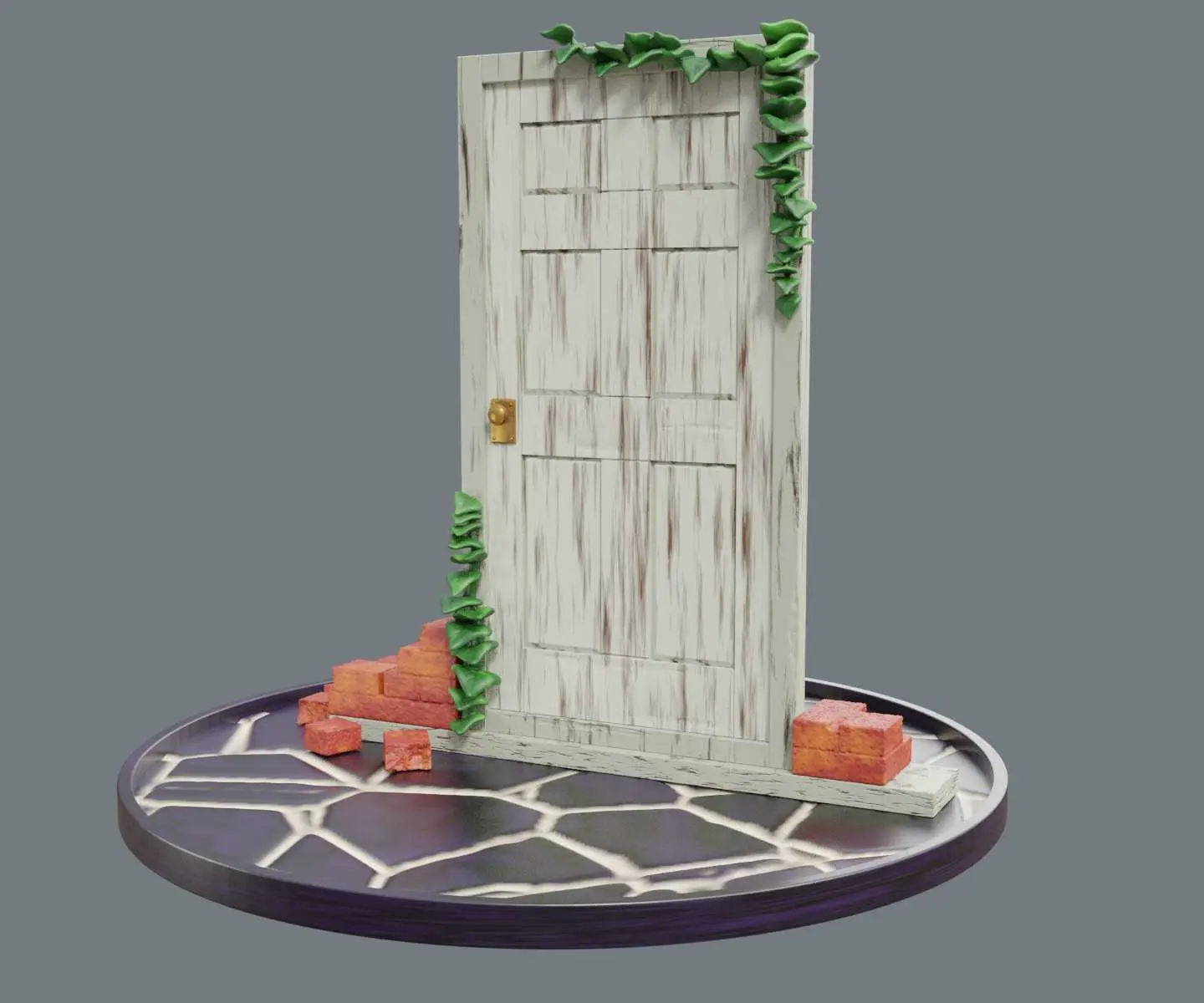 Suzume Portal Door Diorama Miniatura Fan Art
