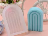 Rainbow patterned candle mold -1
