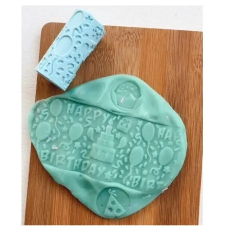 Birthday Texture Roller with Stamps for Sensory Play