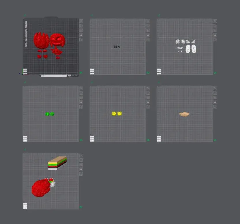 Knuckles Knitted - Crochet - Multipart