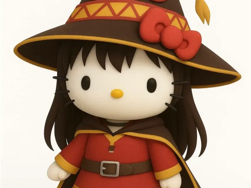 Hello Kitty Megumin cosplay