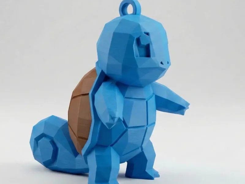 Low Poly Squirtle Keychain | #03