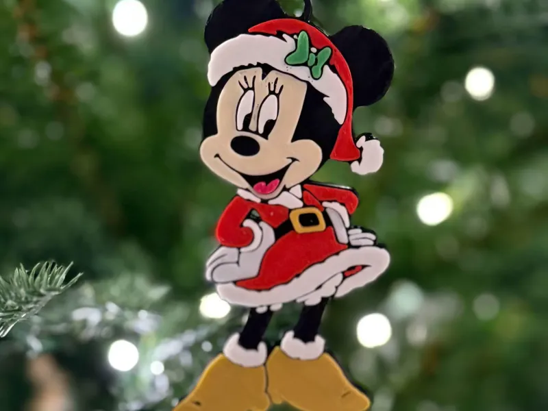 Minnie Mouse Mrs Claus Ornament