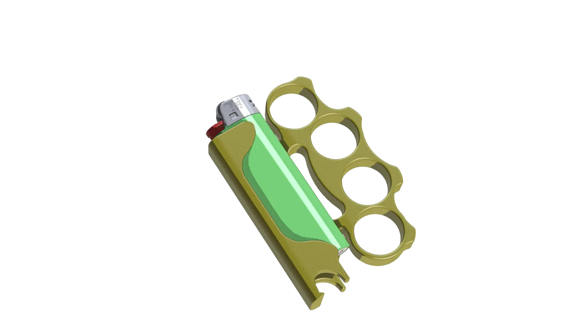 Multifunctional brass knuckles.