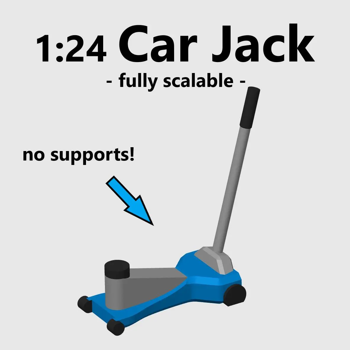 hydraulic Car Jack - 1:24 garage diorama accessories