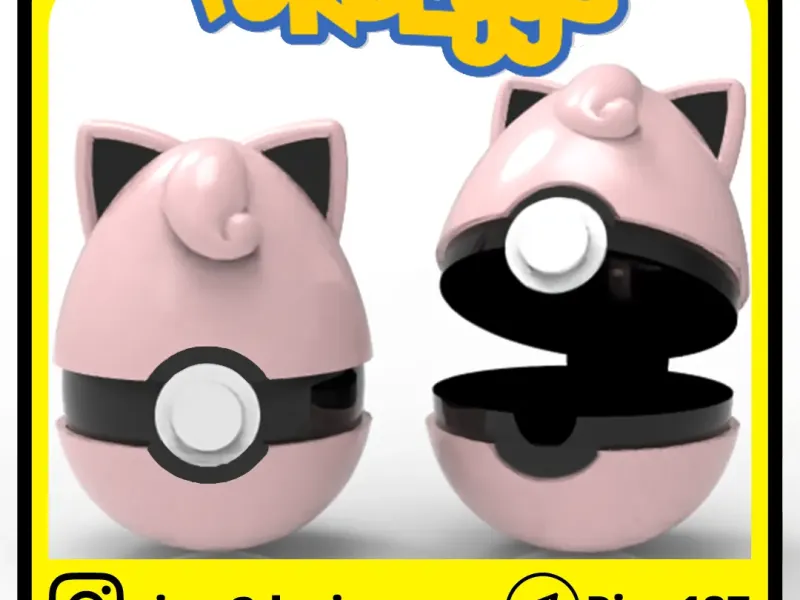 POKEBALLS JIGGLYPUFF EASTER EGG WITH HINGE