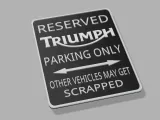 Triumph Motorcycles Workshop Street Garage Fun Parking Sign-0