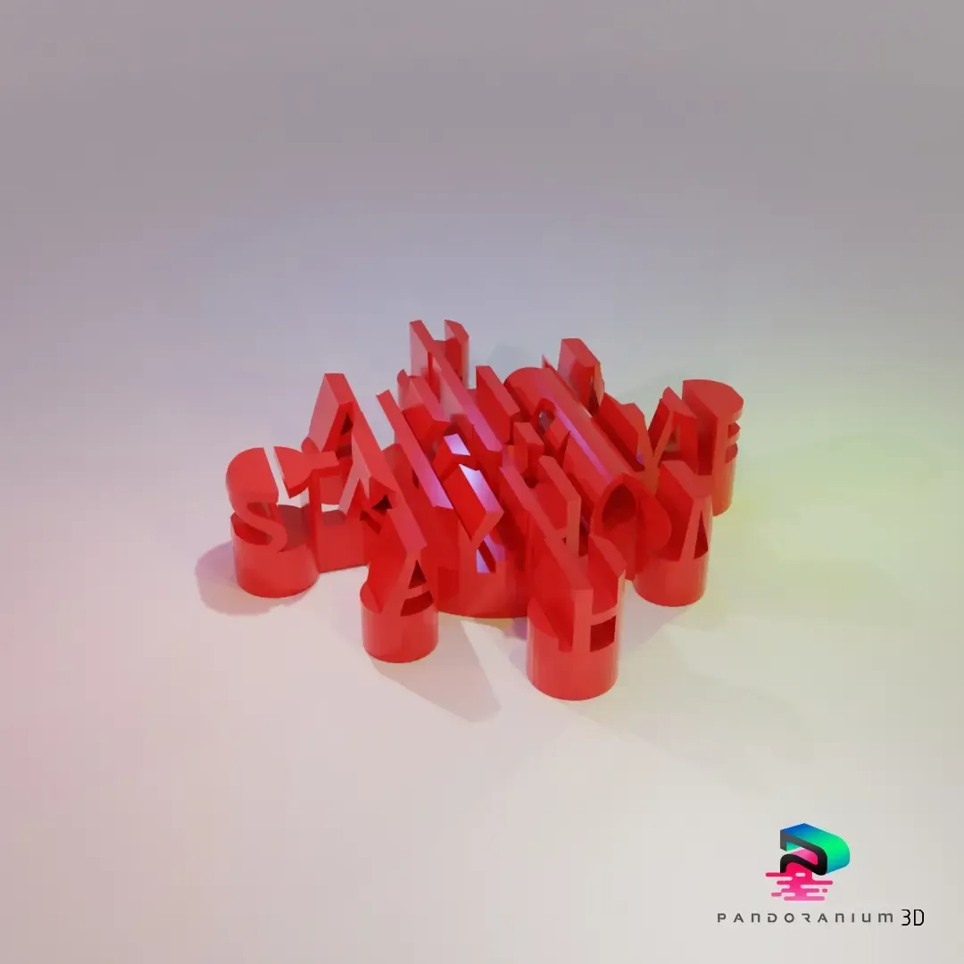 3D WORD SHAPE - STAY HOME