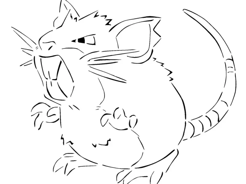 020 Raticate stencil