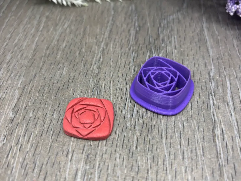 SQUARE ROSE CLAY CUTTER