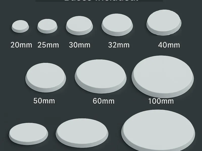 22 STL Files Miniature Bases for Warhammer, Wargaming, etc