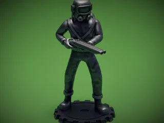 Lethal Company | 4 Employee with Double-Barrel | Figure