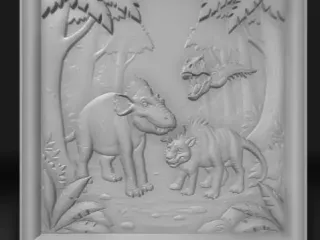 playful prehistoric animals cartoon 9