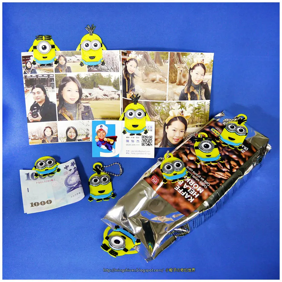 Minions Schlüsselanhänger / Büroklammer / Taschenklammer / Geldklammer / Buch