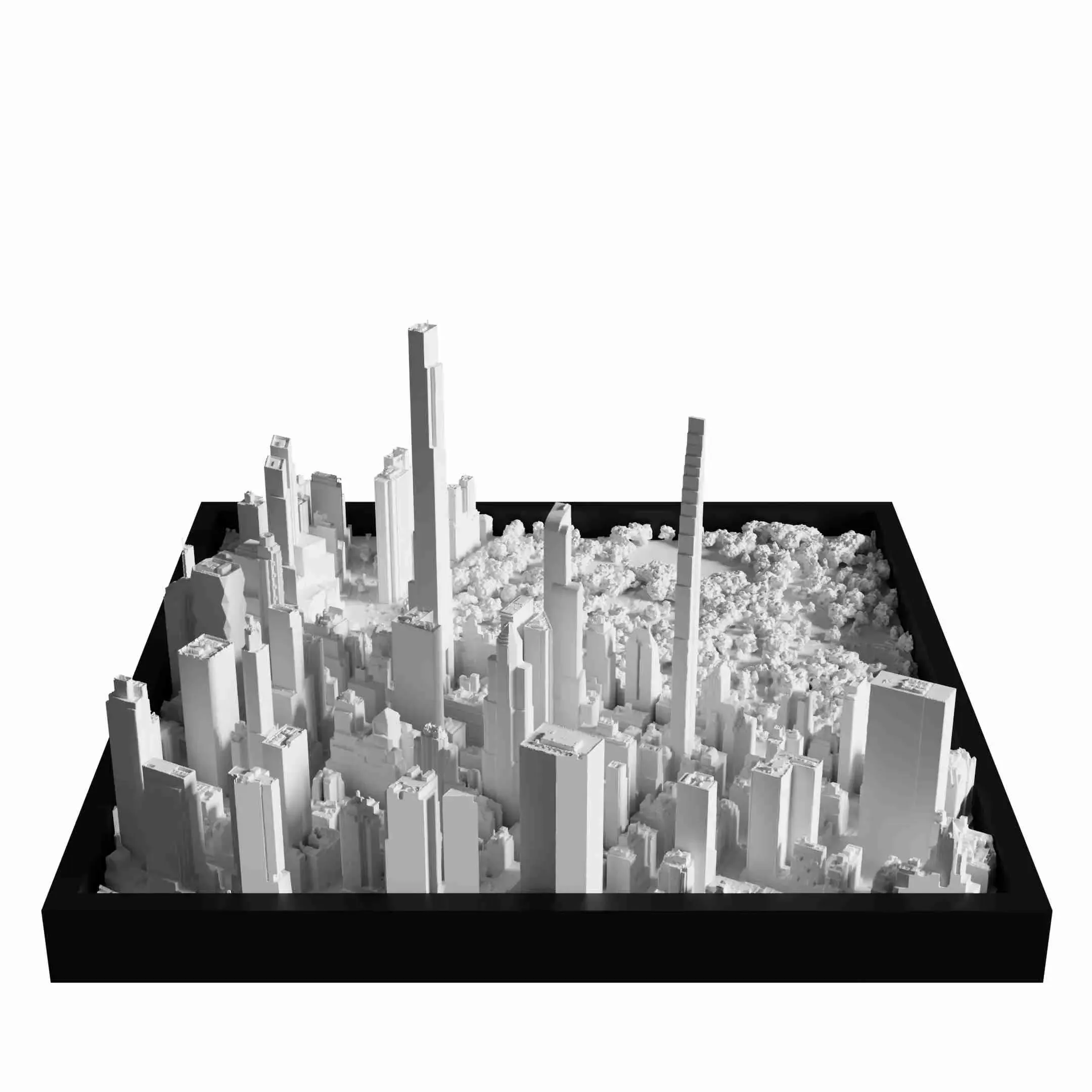 3D MODEL OF PARK, MANHATTAN, NEW YORK