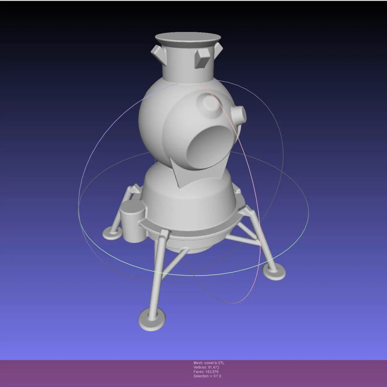 Soviet LK Moon Lander Printable Board Game Scale Space Race