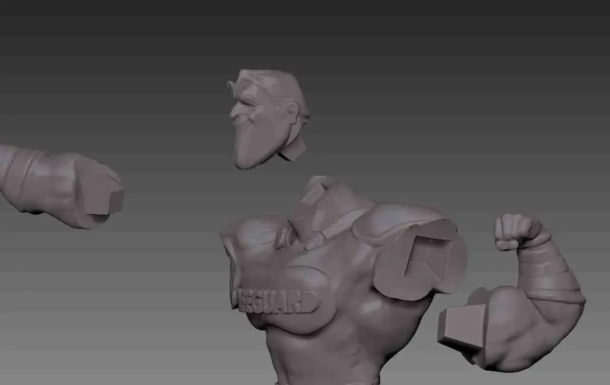 Superhero Vs Covid Figurine 3D print model