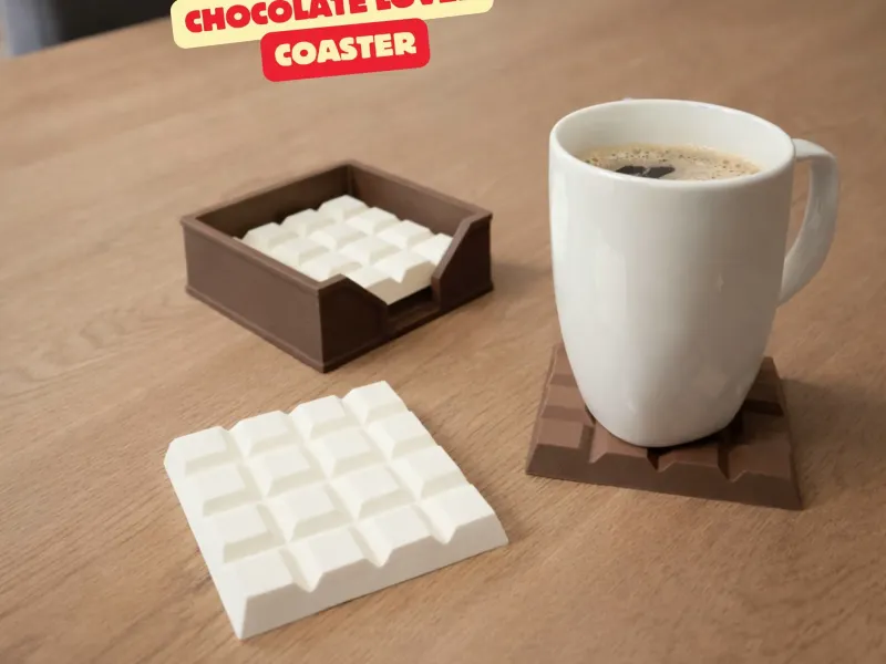 チョコレートコースターとホルダー
