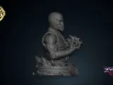 Sub-Zero Bust STL Mortal Kombat 3D Print Sculpture-3
