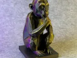 Low-Poly Thinking Monkey - Geometric Philosopher Chimp-5