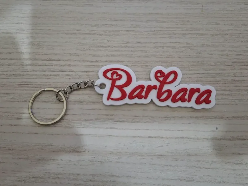 Keychain whit name Barbara - Love stile - Name Tag