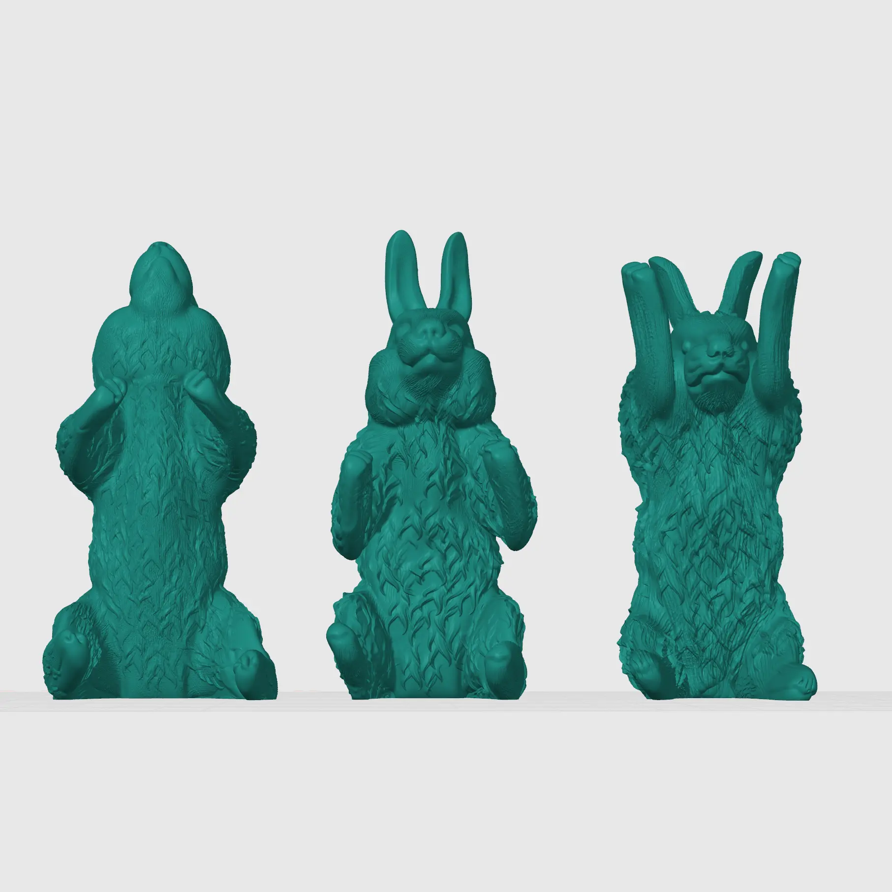 Easter rabbits eggs holder set
