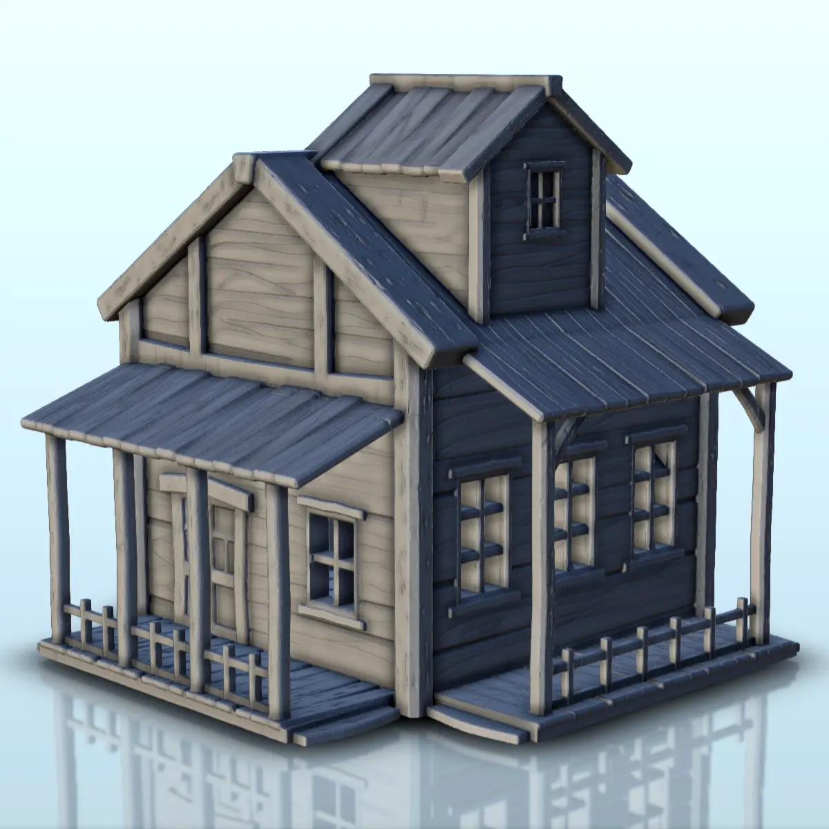 Western house with terraces and roof window (3) - western us