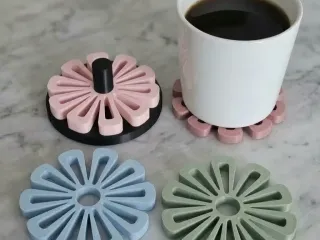 Flower Mug Coaster (Stackable Holder)